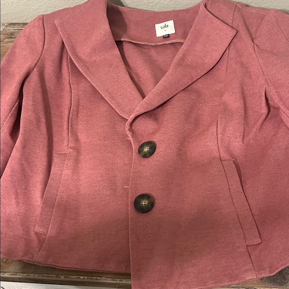 CAbi Rose Button-Up Blazer